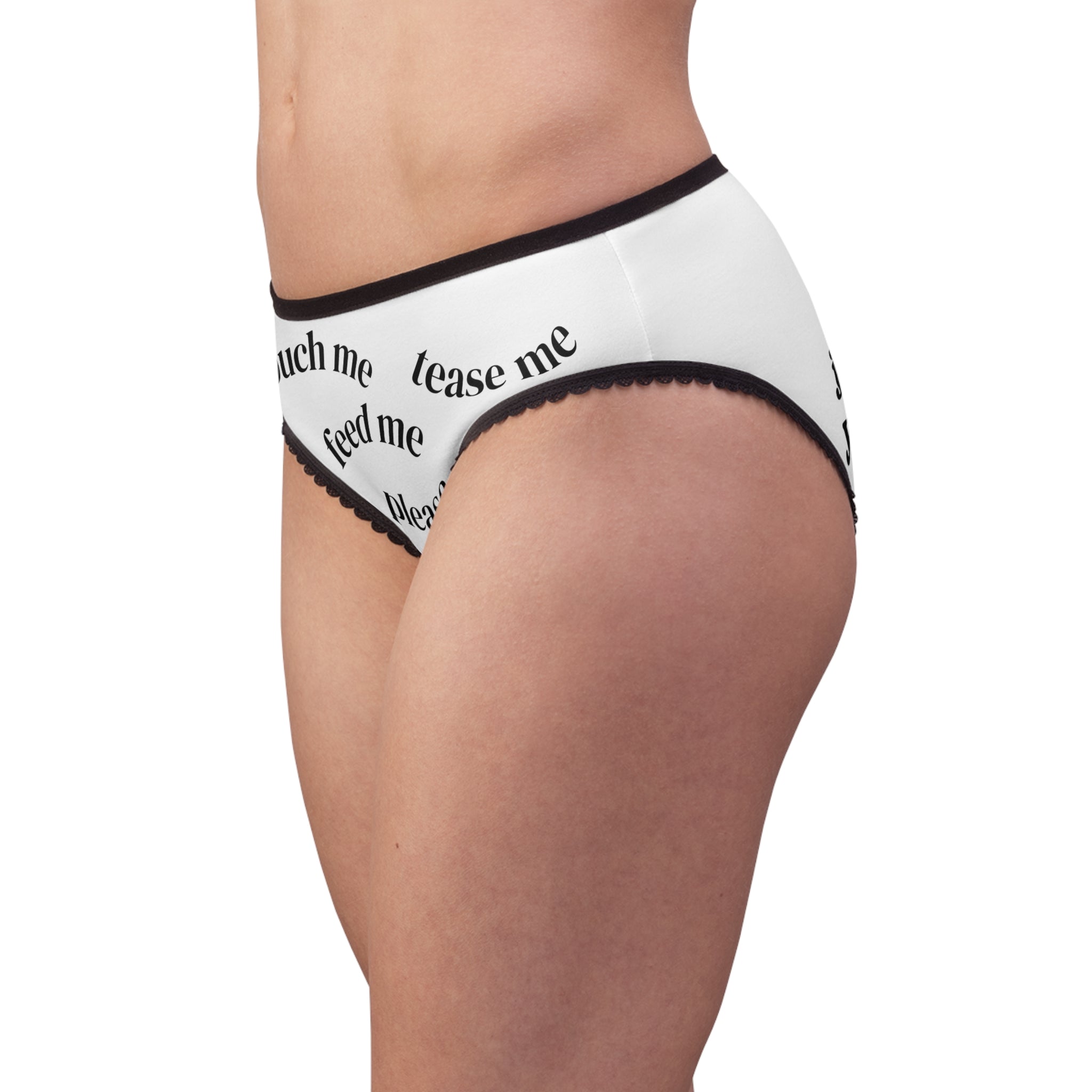 Women's Briefs- Touch Me Feed Me