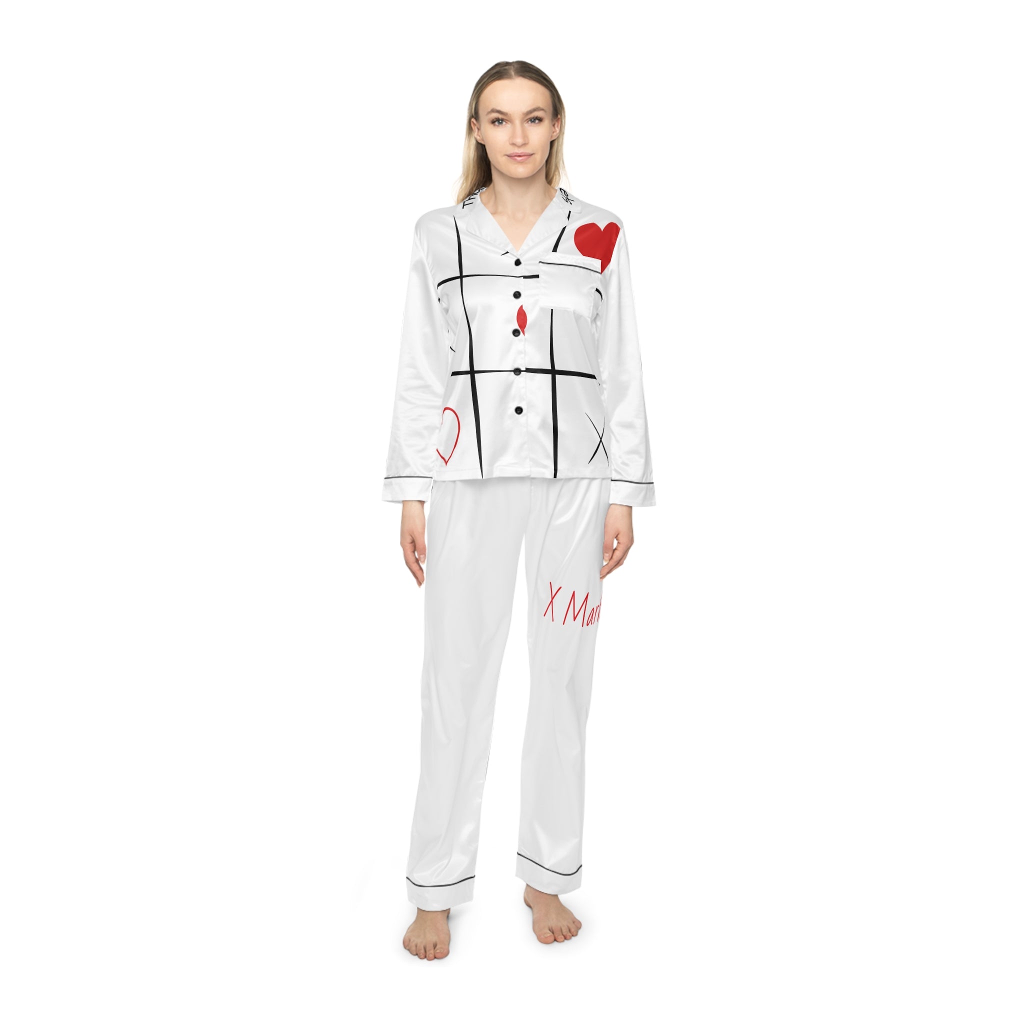 X Marks The Spot- Women's Satin Pajamas