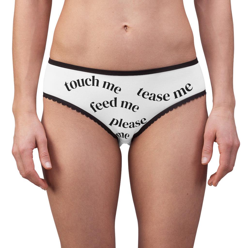 Women's Briefs- Touch Me Feed Me