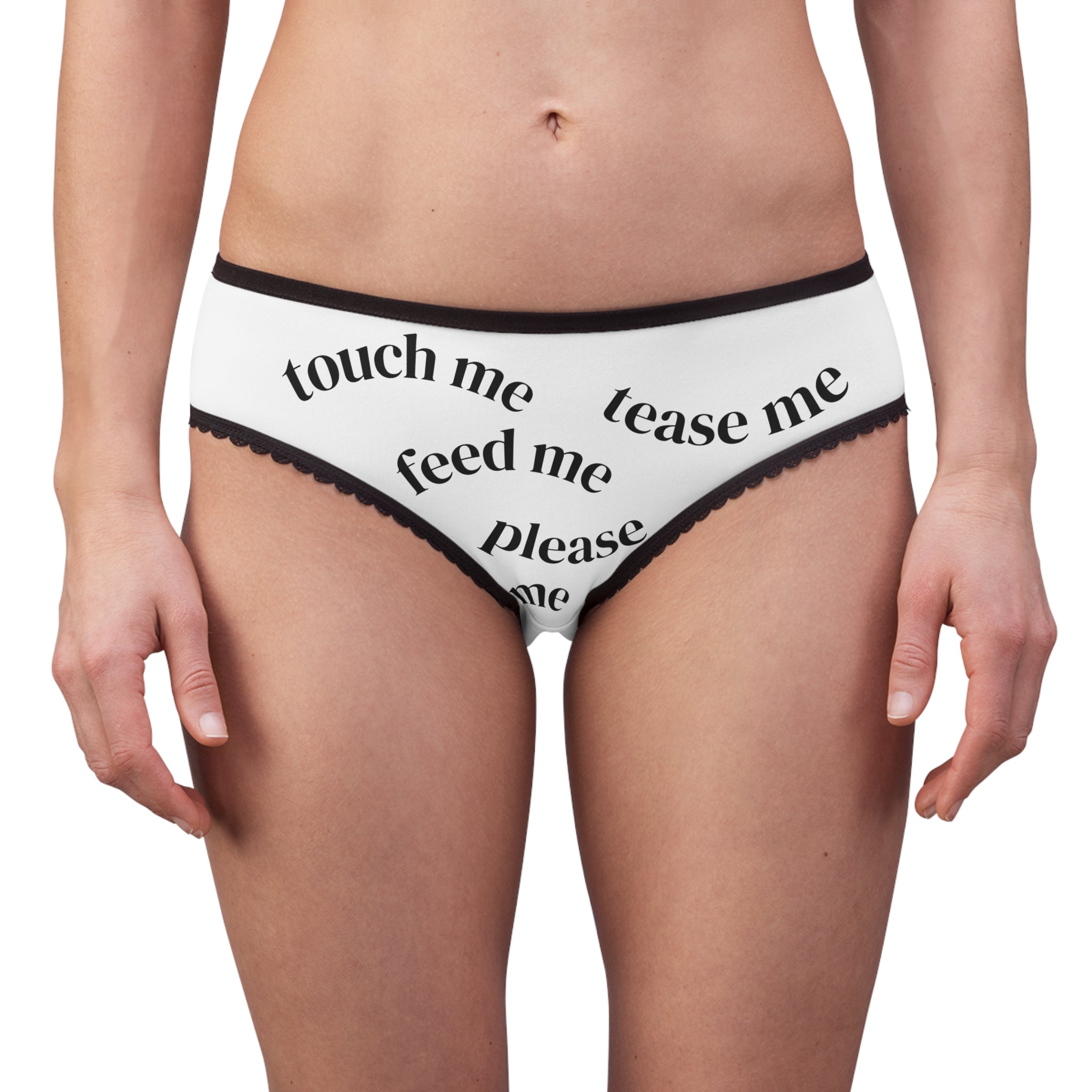 Women's Briefs- Touch Me Feed Me