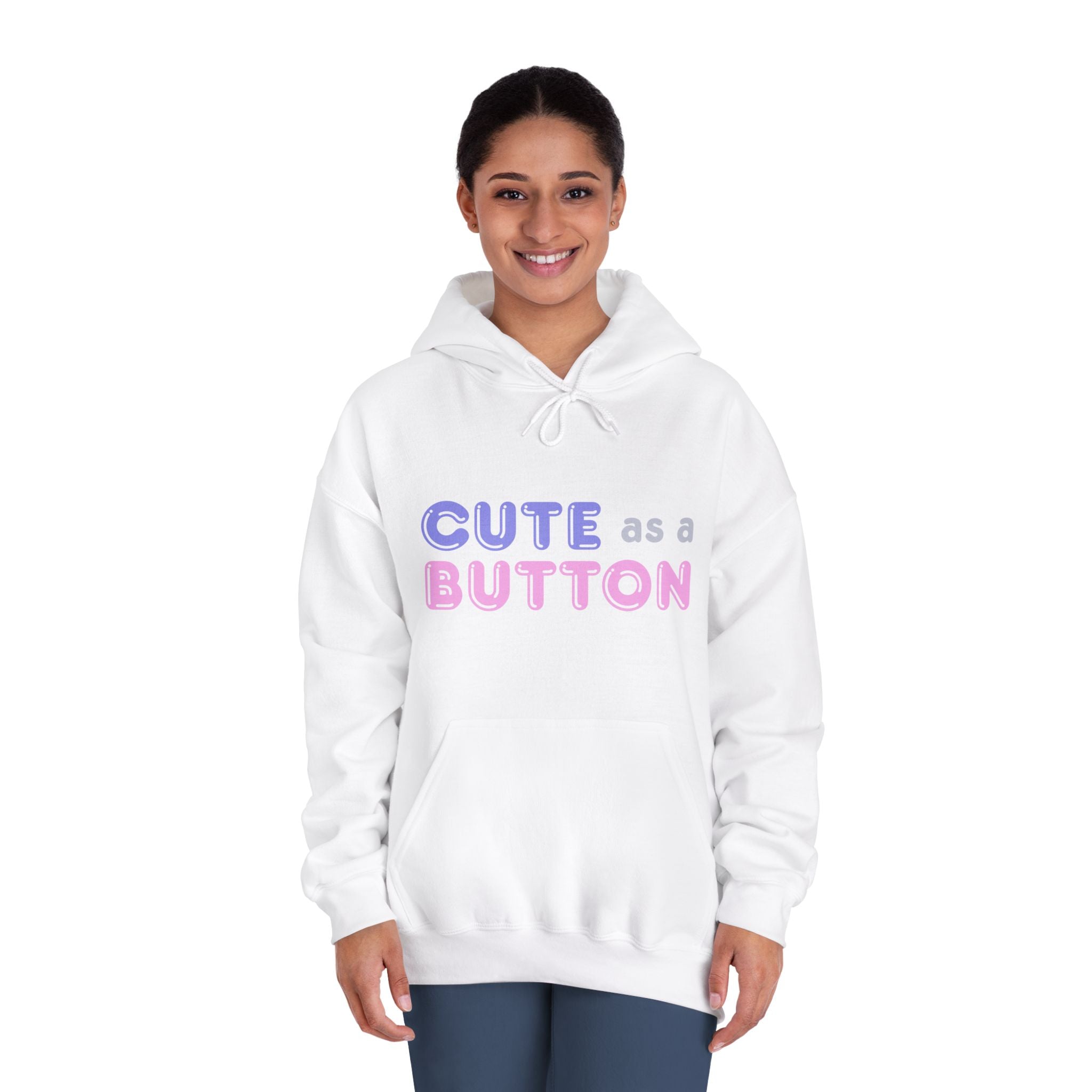 Cute As A Button Hooded Sweatshirt