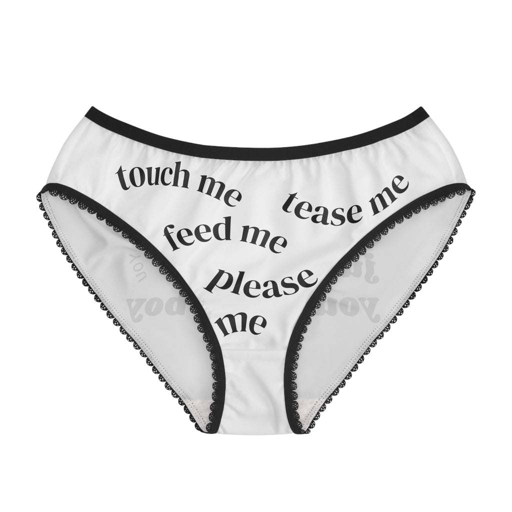 Women's Briefs- Touch Me Feed Me