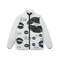 Dark Lip Print Women’s Puffer Jacket