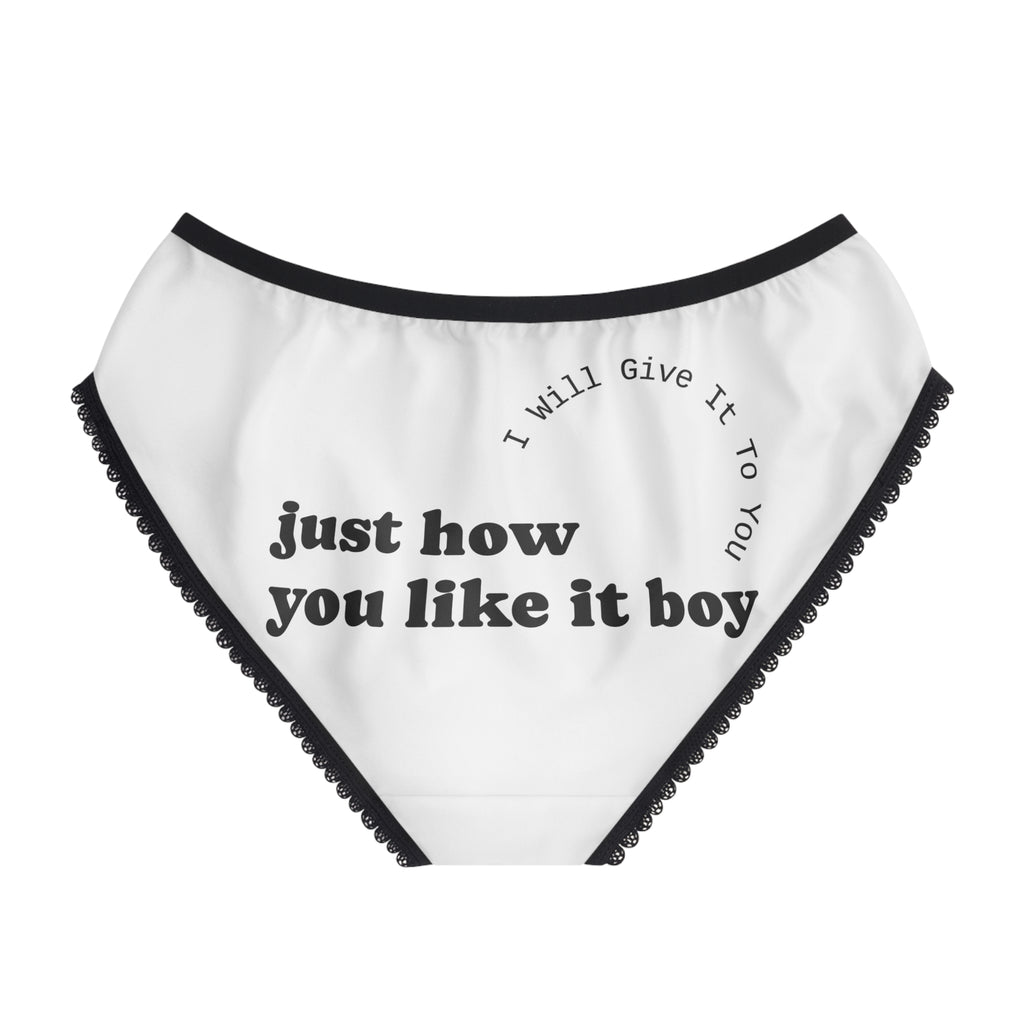 Women's Briefs- Touch Me Feed Me