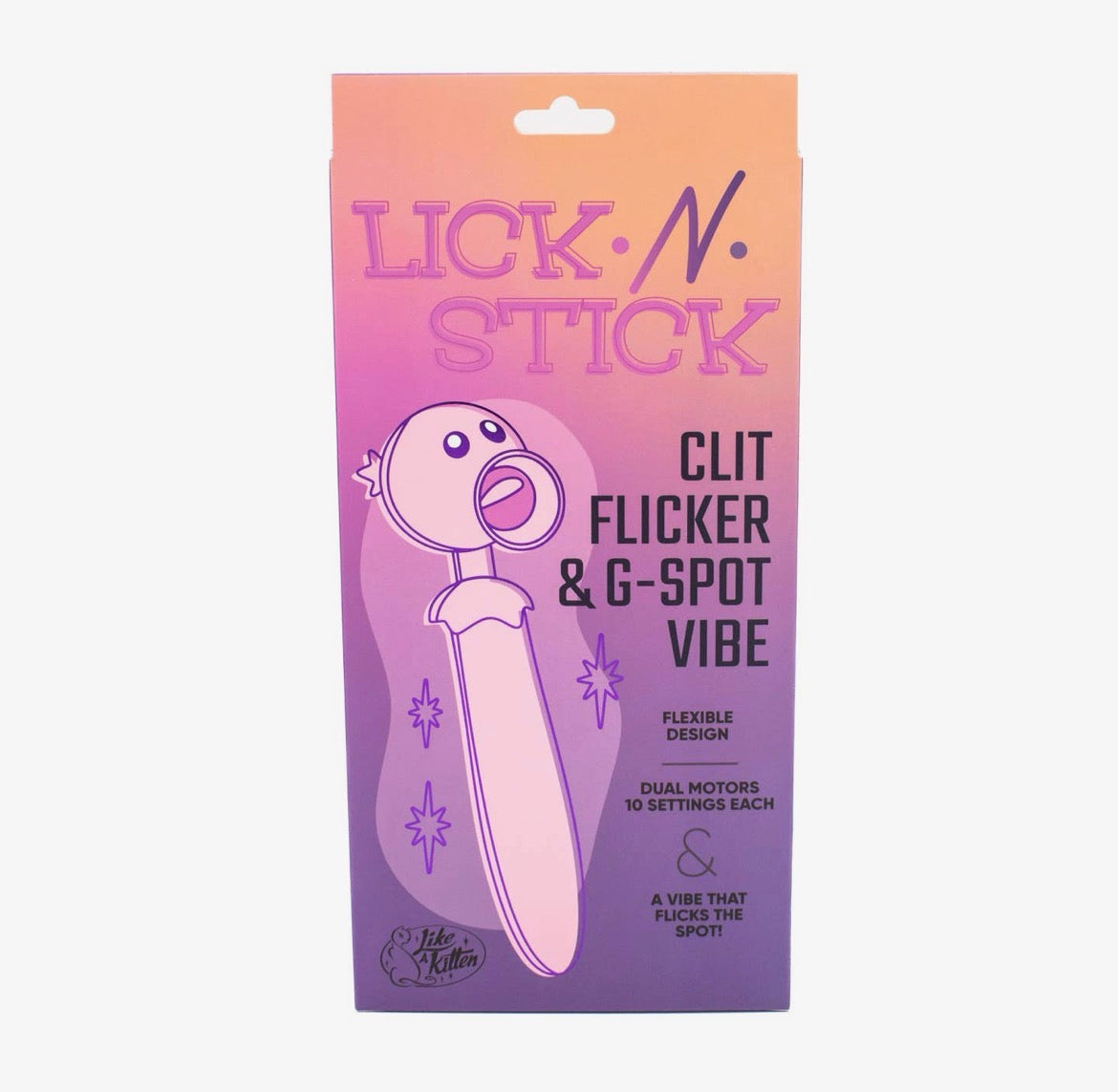 Lick N' Stick Dual Ended Flicker & G-
Spot Vibrator: The Citys Secrets