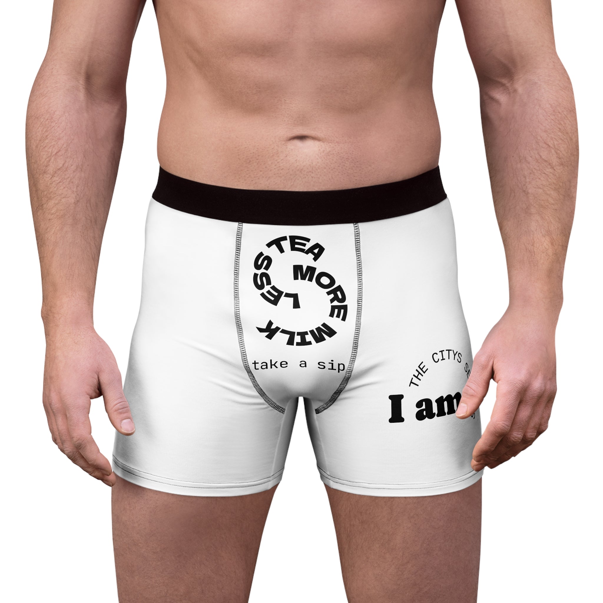 Men's Boxer Briefs- Less Tea More Milk