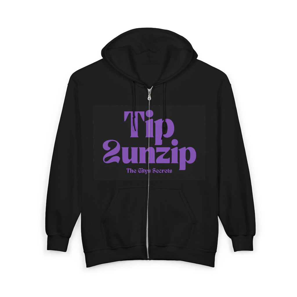 Unisex Full Zip Hooded Sweatshirt- TIP 2UNZIP